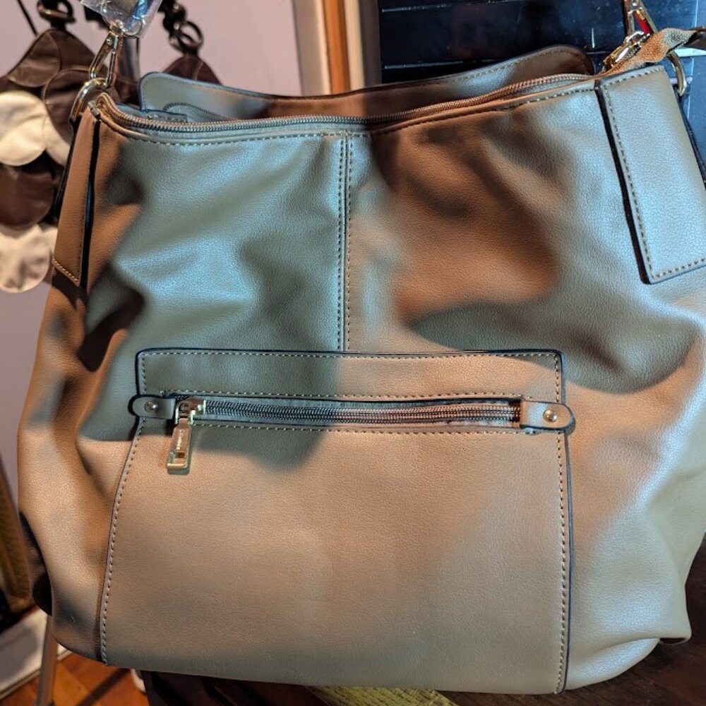 Idesort Brown Bag With Accompanying Clutch And Hobo Bag